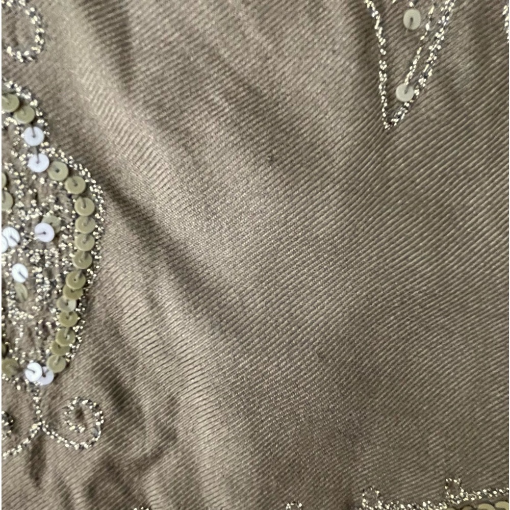 Coldwater Creek embroidered Metallic Maxi skirt Boho Peasant Cottagecore Fairy - Picture 9 of 10